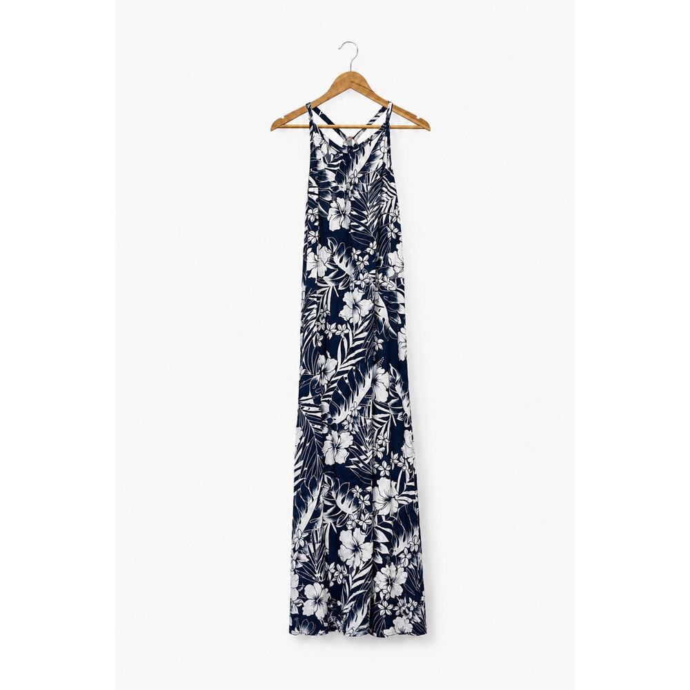 Vintage Hawaiian Tropical Maxi Dress